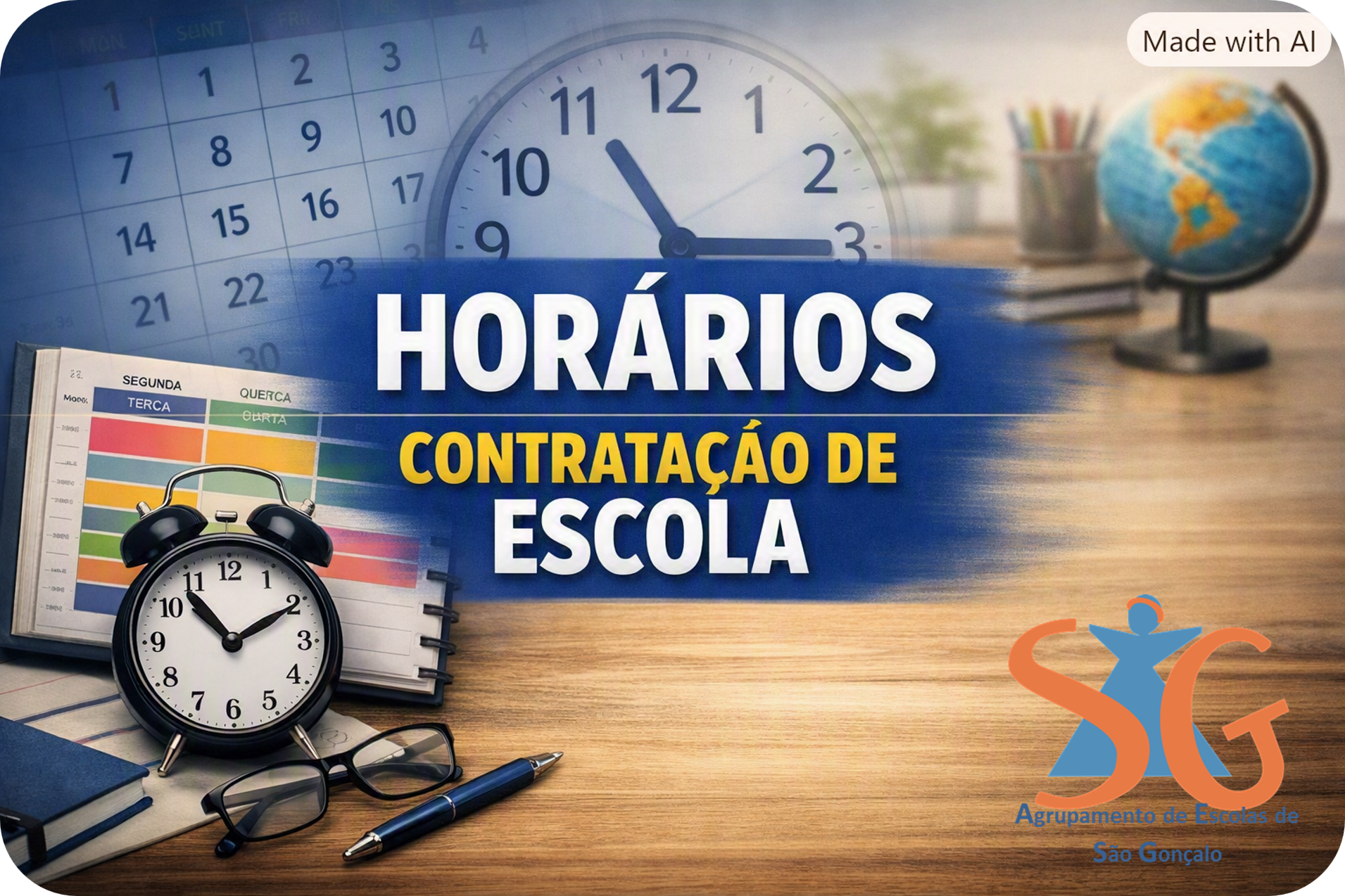 Horários em Contratação de Escola